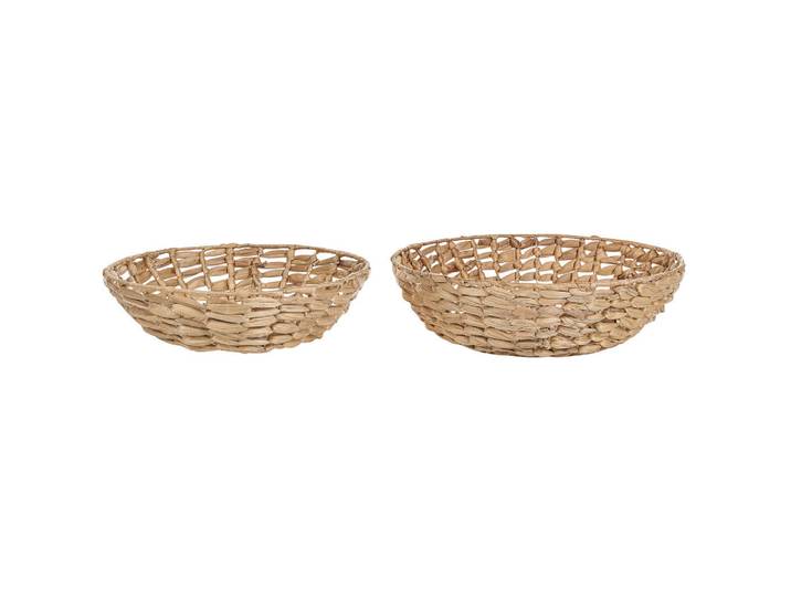 Beliani Dekoschale Wasserhyazinthe beige Dalat, Beige, Naturmaterialen, 11 cm, Dekoration, Dekoschalen