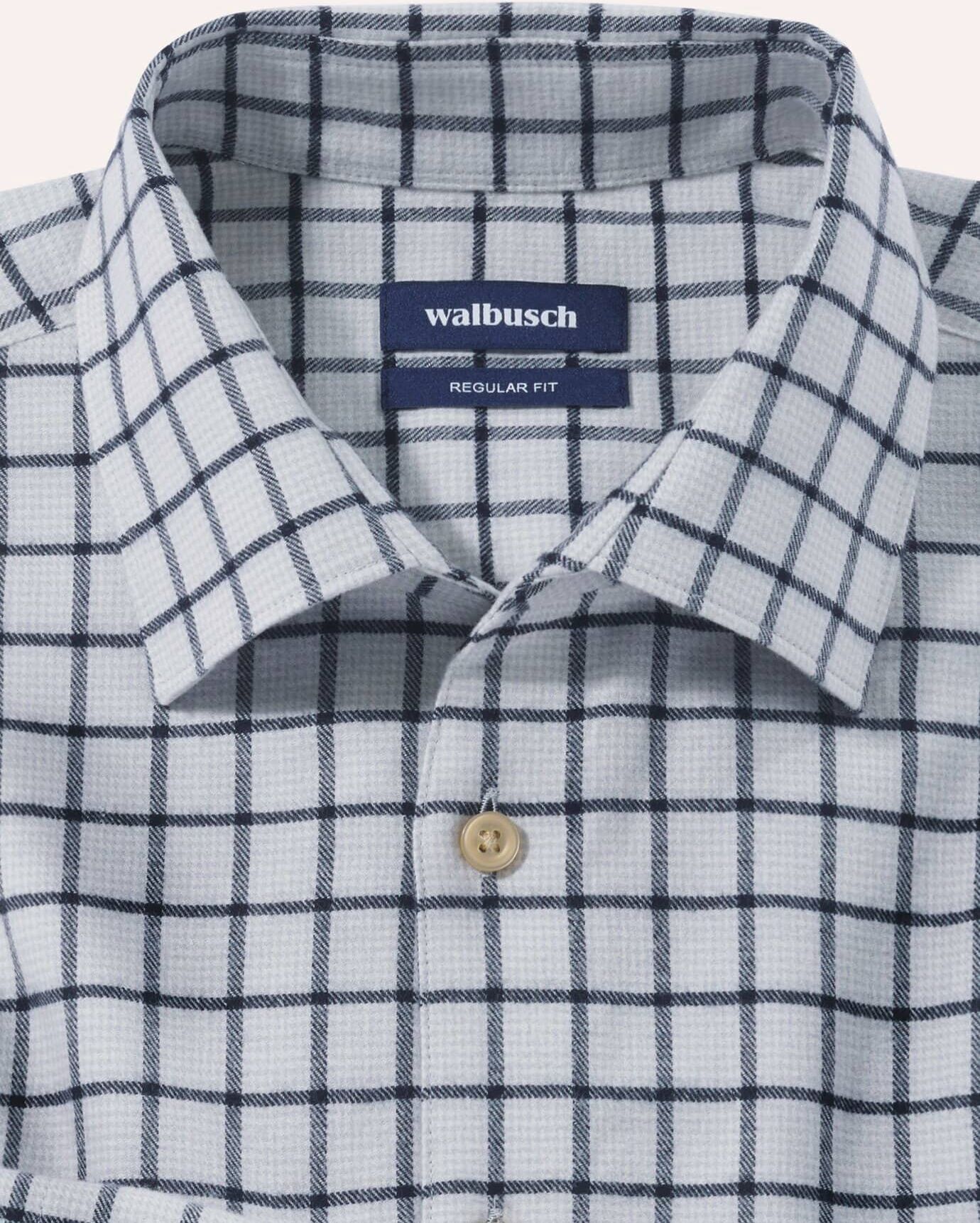 Walbusch Soft-Flanell Hemd, Regular Fit#noch offen: Größenlauf, Farbe Weiß, 38, warmer Soft-Flanell gerader Regular Fit Herren