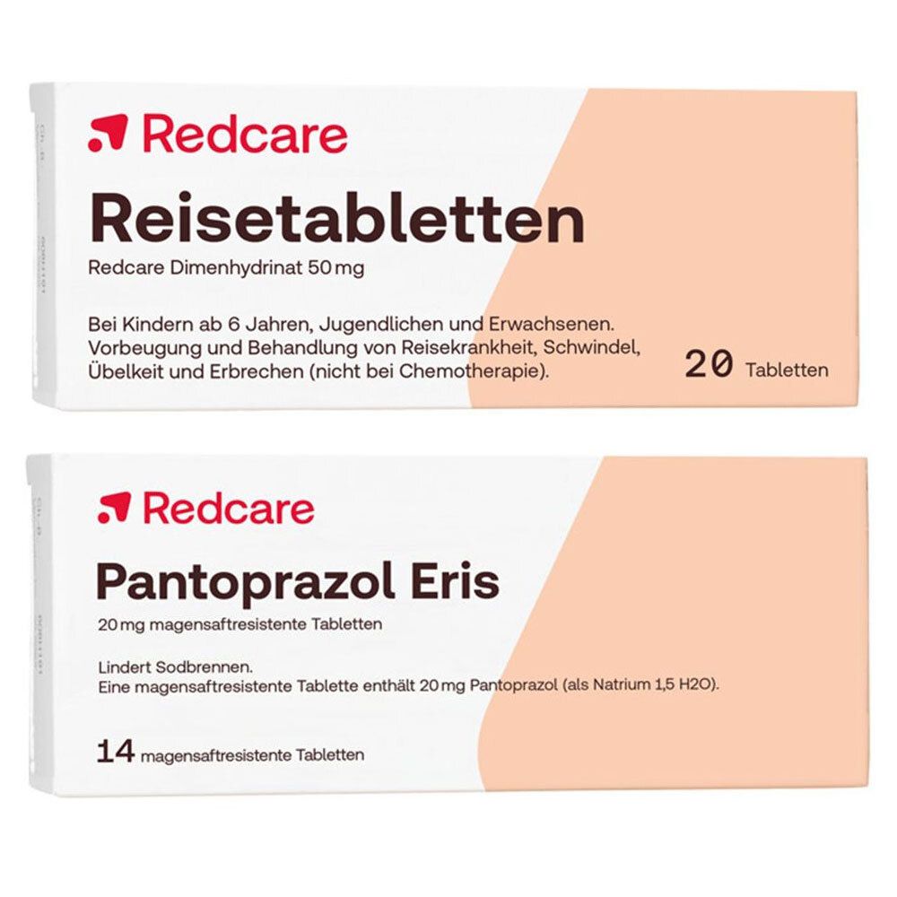 Redcare Pantoprazol + Reisetabletten Dimenhydrinat 50 mg 1 St Set