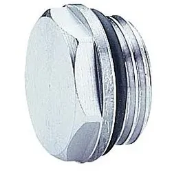 Heizkörper Verschlussstopfen 1/2" Aussengewinde, Messing chrom
