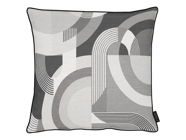 Coussin décoratif Arco - Carré Gris/Gris 45 x 45 x 10cm Polyester