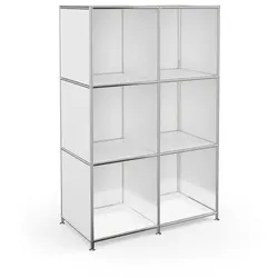 Aktenregal System 4 Metall Weiß
