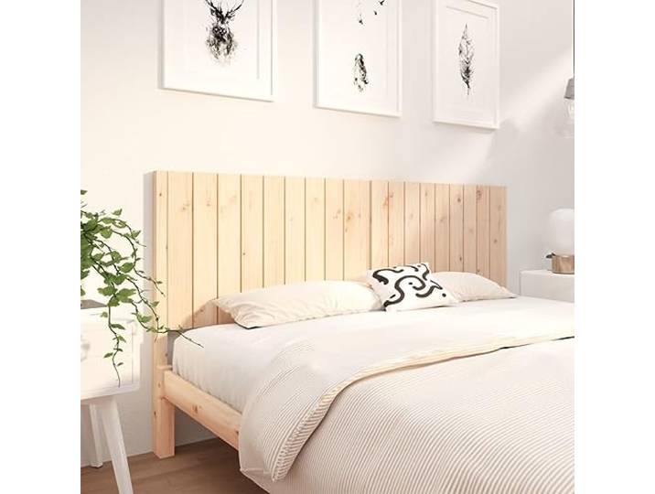 KTHLBRH Kopfteil für Bett aus massivem Kiefernholz, 185,5 x 4 x 100 cm, elegantes Design, rustikale Schlafzimmereinrichtung, Rückenstütze, komfortabel, natürliches Material, nicht