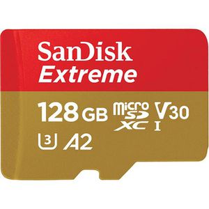 SanDisk Micro-SD-Karte Extreme A2, 128GB, bis 160 MB/s, U3 / UHS-I, SDXC