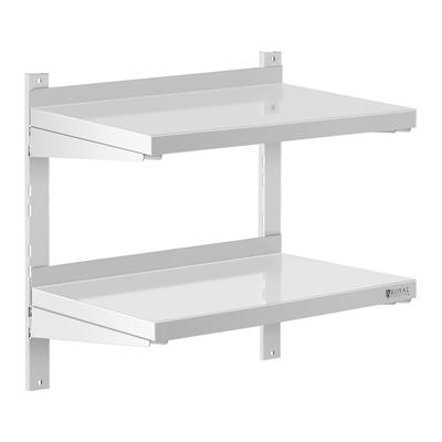 Helloshop26 - Professionelles Wandregal mit 2 Edelstahlböden 40 x 60 cm 14_0001558