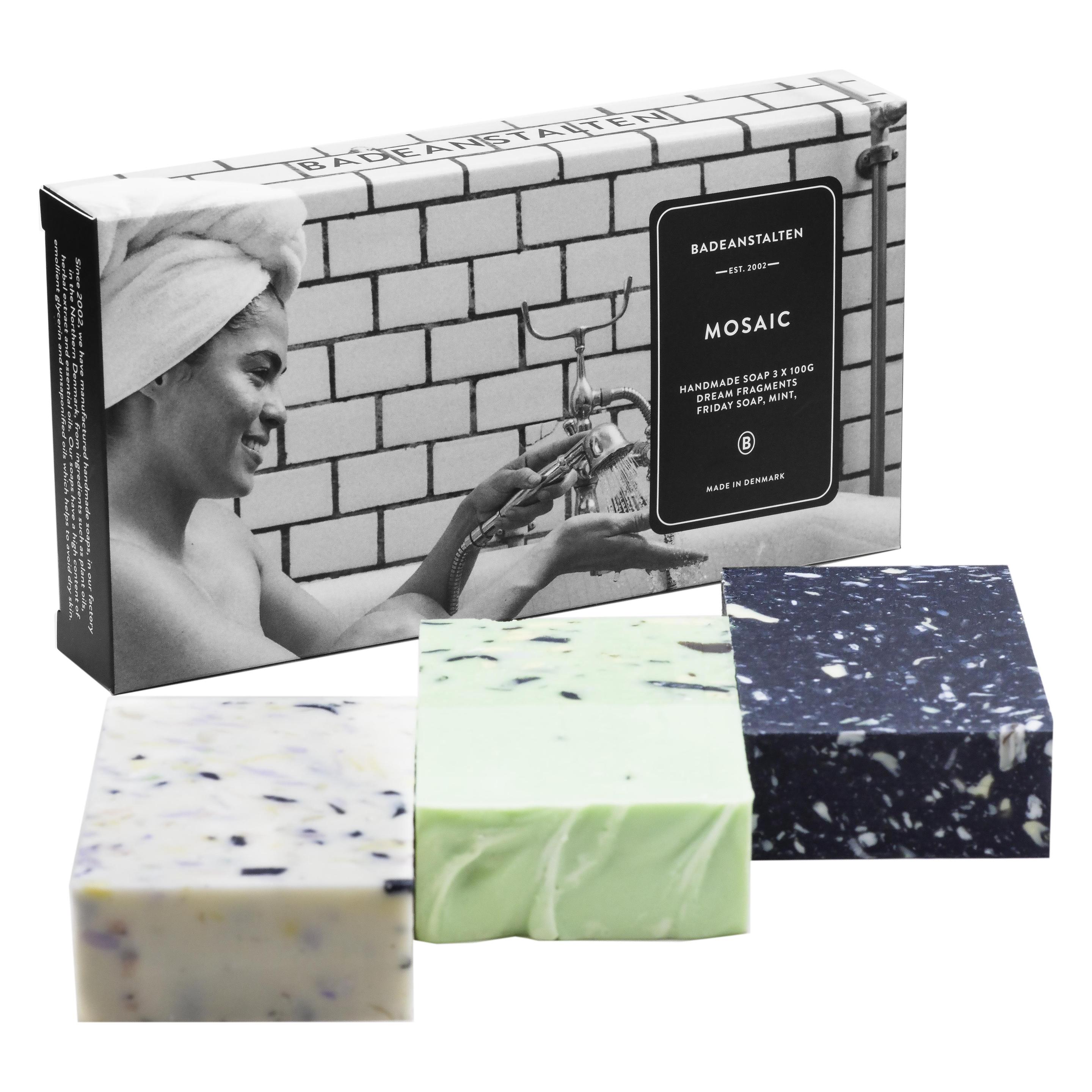 Badeanstalten - Mosaic - 3 soaps, each 100g (Hartseife, 362 g) (791004)