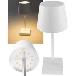 ChiliTec LED Akku Tischleuchte 26cm, dimmbar USB-C, 160Lumen, 1200mAh, 3000k, Weiß