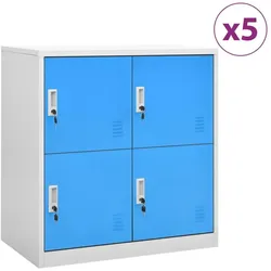 vidaXL, Aktenschrank, Gavonetta (mit 9 Schliessfächern (5 Stück)) (90 x 45 x 92.50 cm)