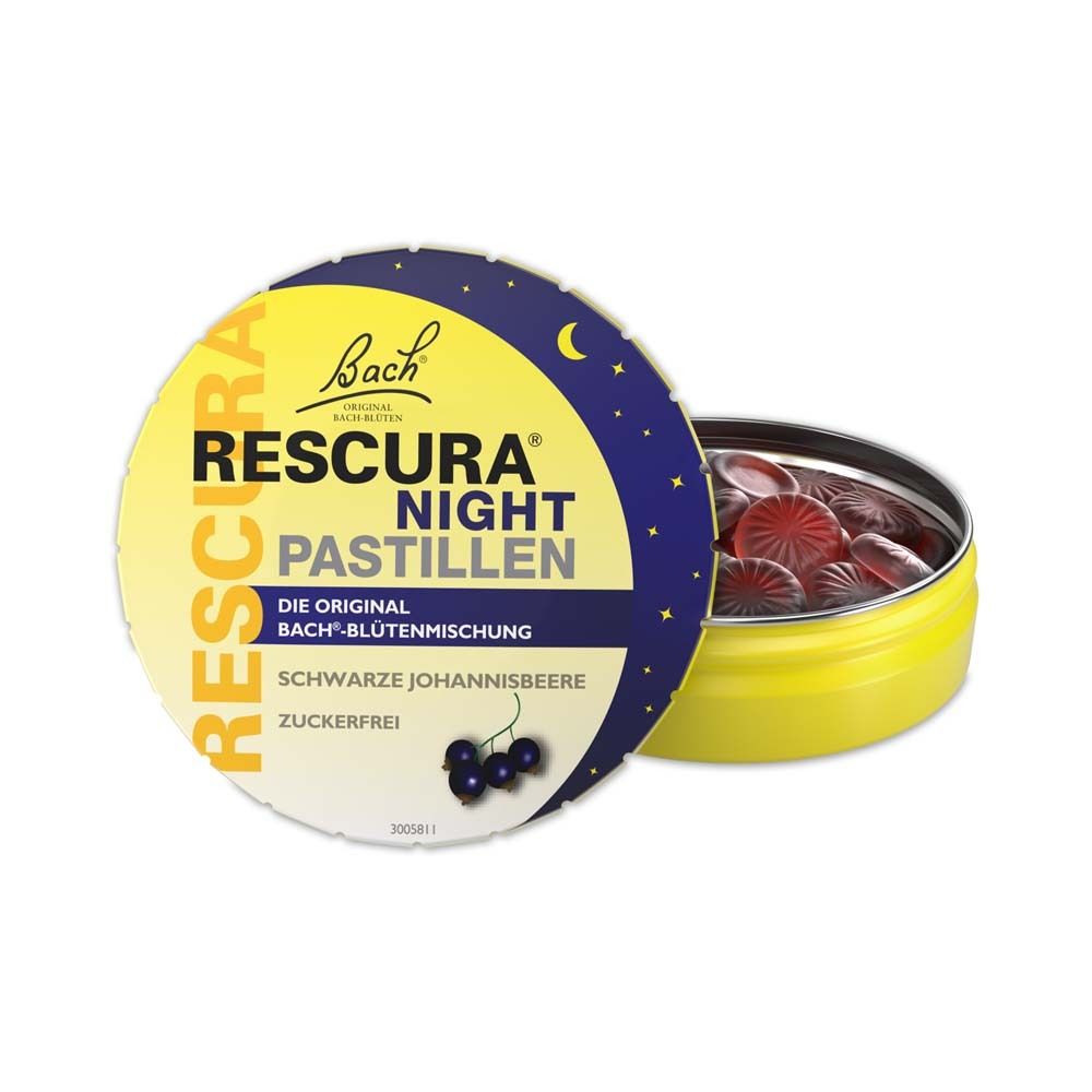 Bachblüten Original Rescura Night Past.schw.Johan. 50 g Pastillen