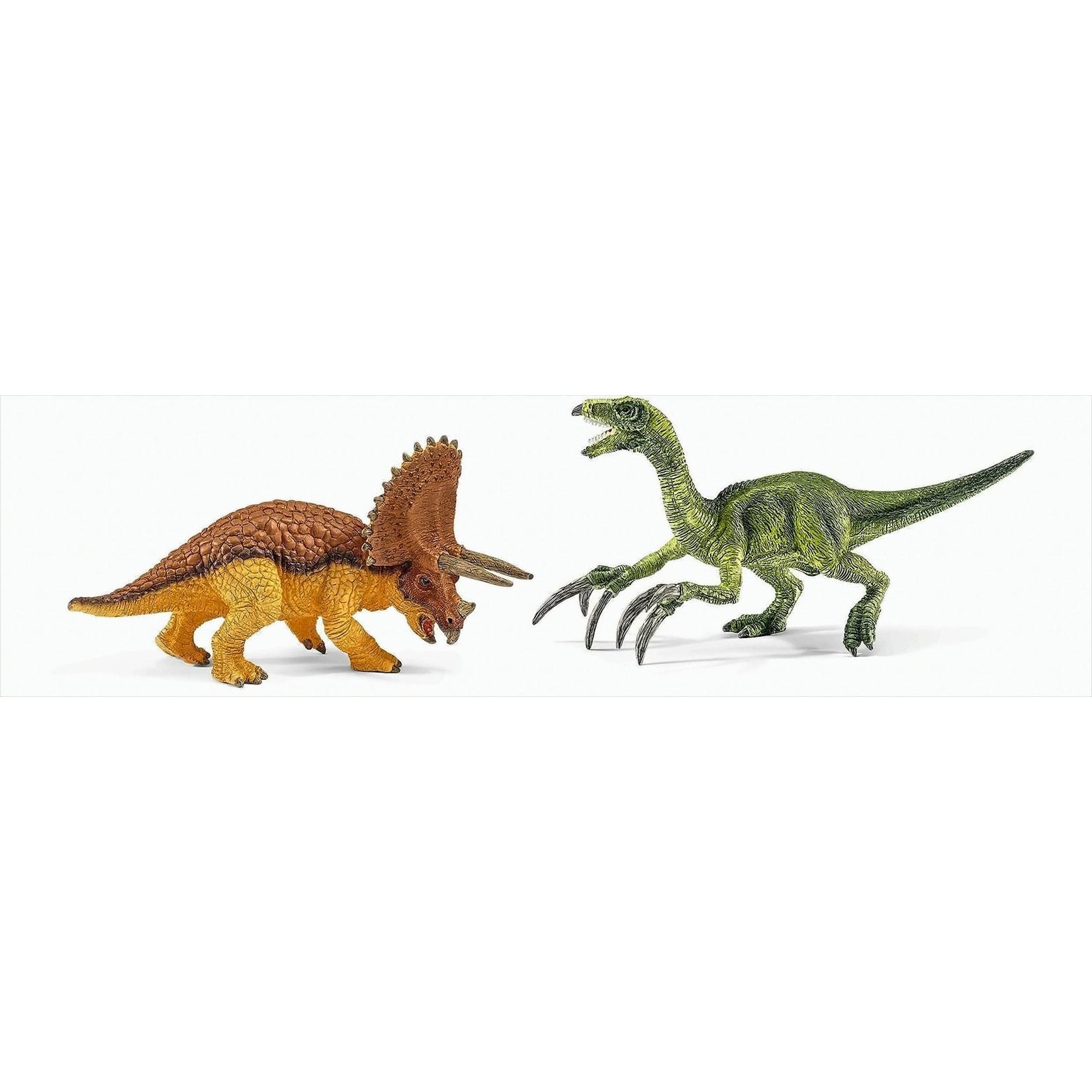 Schleich 42217 - Spielzeugfigur - Triceratops und Therizinosaurus