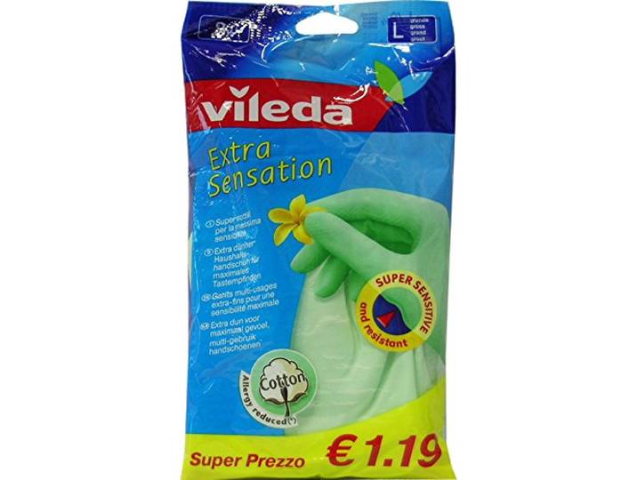 Vileda 12 x handschoenen Extra Sensation Maat L 2 stuks