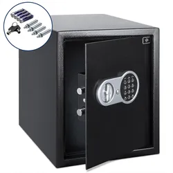 Casaria monzana Elektrischer Tresor Schwarz 35x40x40cm inkl. Licht