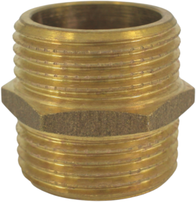 AquaCraft Messing Doppelnippel 1001000094 1", AG x AG
