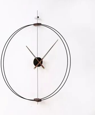Discount Dollar Deals Spanish Minimalist Wall Clock, Large Wall Clock, Solid Wood Pointer, Creative Luxury Living Room Art Clocks, Silent Move black Dial