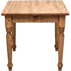 BISCOTTINI INTERNATIONAL ART TRADING Biscottini Quadratischer Restauranttisch - 80x80 cm natürlicher Massivholztisch - Esszimmertische - Küchentisch - Outdoor-Tisch Made in Italy