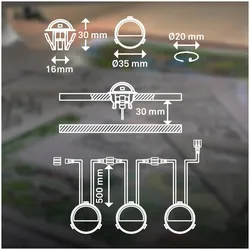 Briloner, Gartenbeleuchtung, 12V Gartenanlage Erweiterungsset, Edelstahl (10 lm, IP54, IP65)
