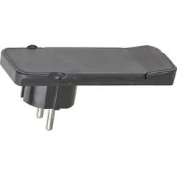 Flat Plug Schutzkontaktstecker Flachstecker in schwarz wiederanschließbar, ohne Leitung Bachmann