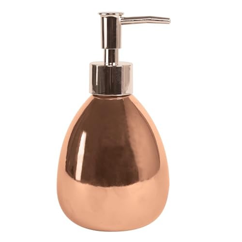 MSV Ceramica Effeto Koper Kymi Zeepdispenser met pomp, Brons, B: 8,6 cm, D: 6 cm, H: 18,5 cm