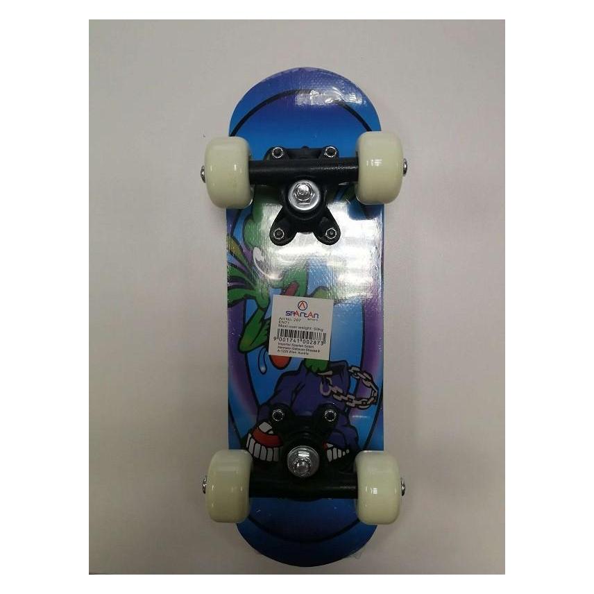 Spartan Publishing Skateboard Mini-Skateboard Mini-Board Alien auf Blau (33166611)