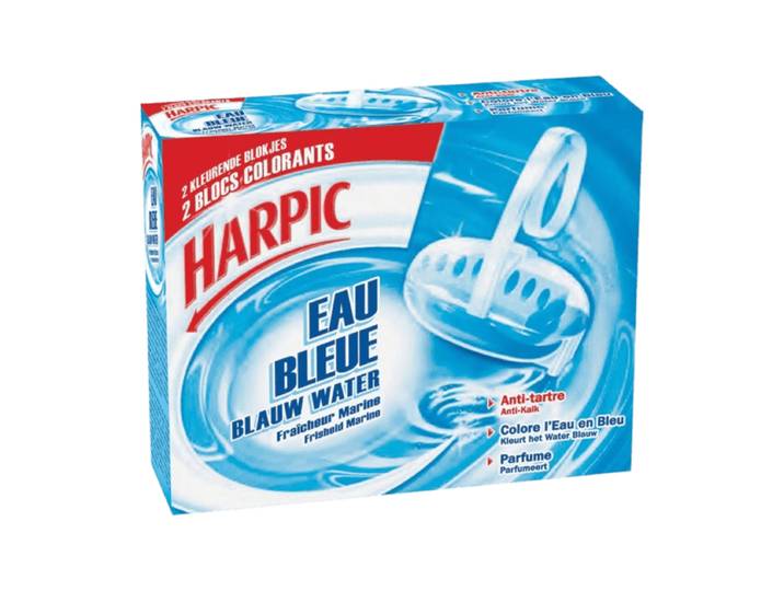 Harpic Blue Water Bloc WC Cuvette 5 en 1 Action 2 Pièces