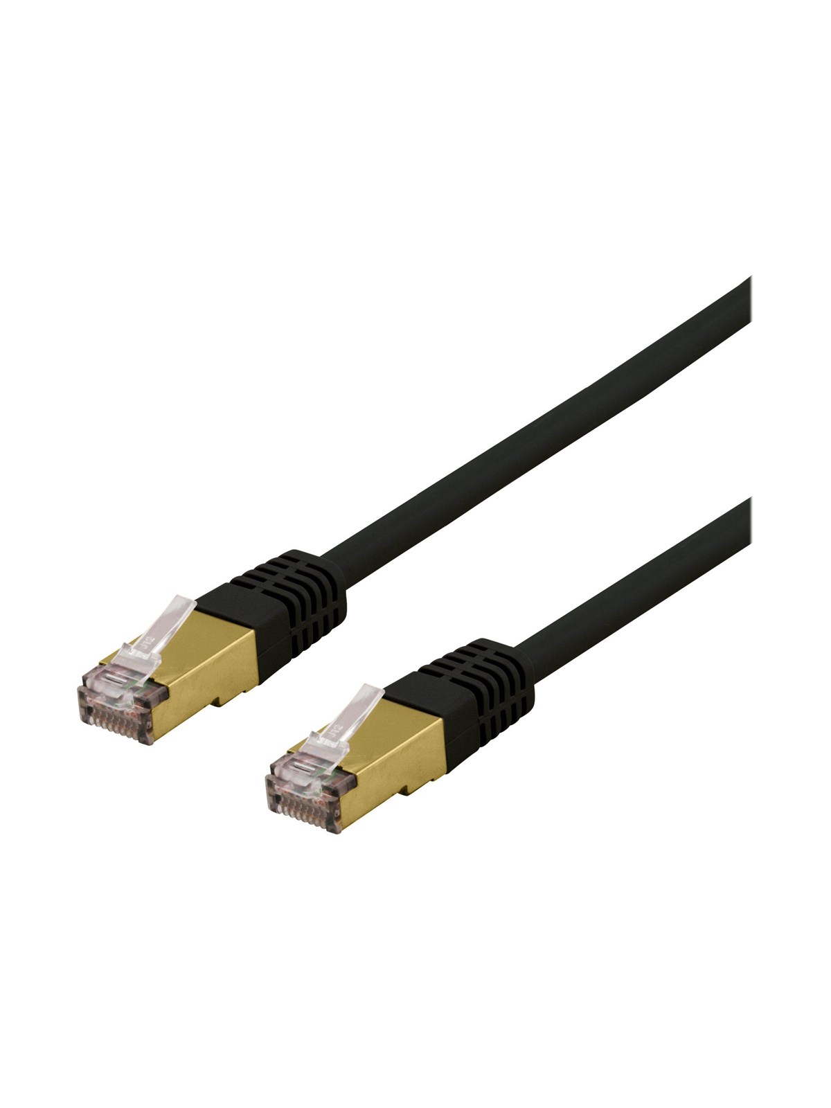 Deltaco SFTP-61SAH - patch cable - 1 m - black - Schwarz - 1m