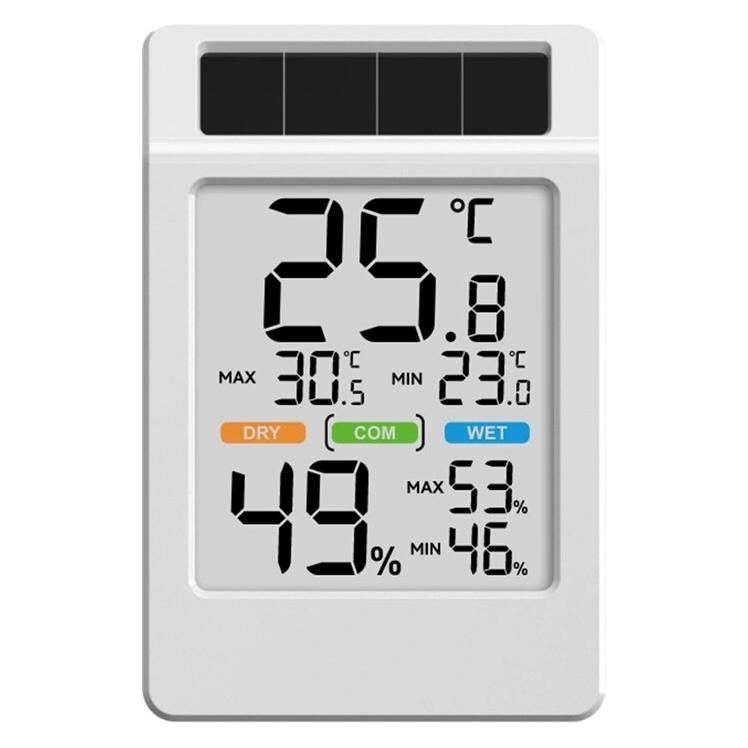 RainPoint BALDRTHERM B0590TH-V6 Solarbetriebenes Thermohygrometer mit grossem Display (B0590TH-V6)