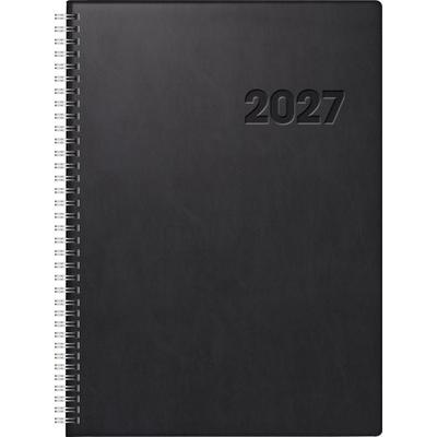 rido/idé 7027501907 Buchkalender Mod. Conform 2027 A4, Kunststoff, schwarz