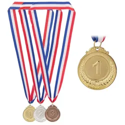 Relaxdays 3er Set Medaille für Kinder Gold,Kupfer,Silber