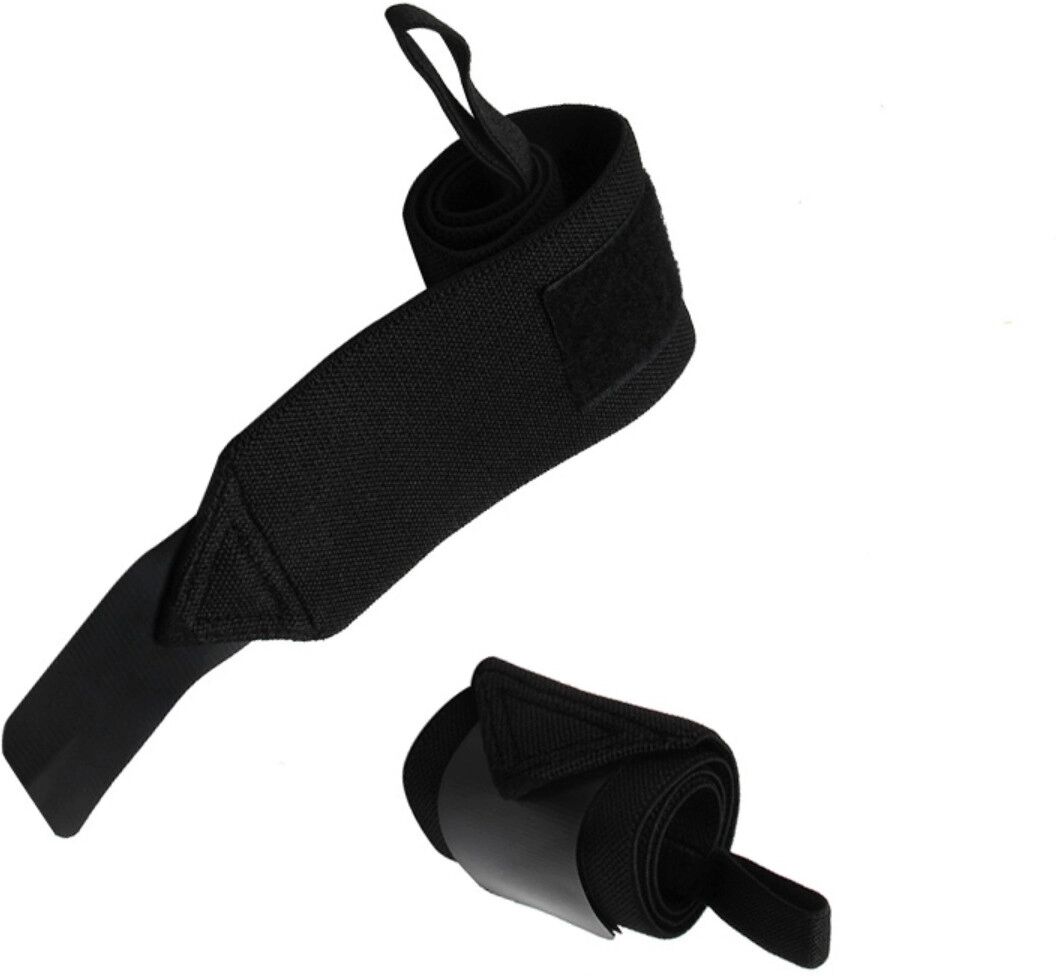 INF Handgelenkbandagen (Paar) — Polyester-Handgelenkstützen für Gewichtheben, Powerlifting und hochintensives Training Schwarz