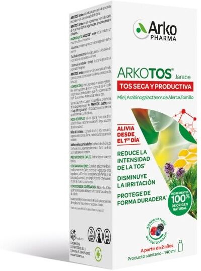 Arkopharma Arkotos Productive Dry Cough Syrup Red Fruits 140 ml
