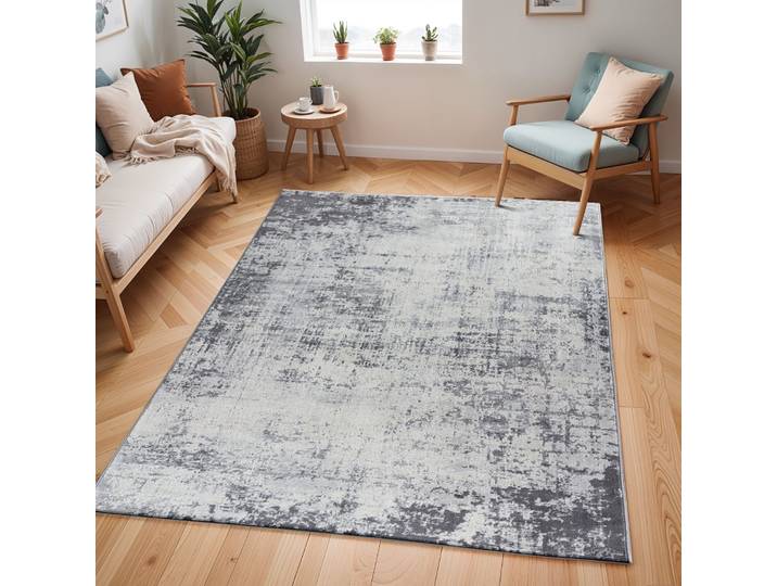 Teppich LIVABLISS WAMBA , grau, B:120cm H:10mm L:170cm, Polypropylen, Teppiche, Teppich