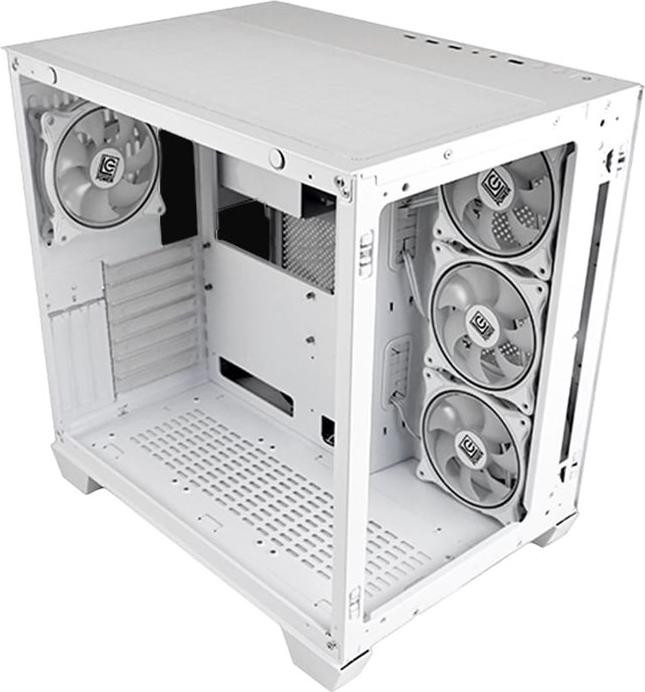 LC-Power Stormwatch_X LC-807W-ON Midi Gaming Behuizing Wit met 4 Ventilators