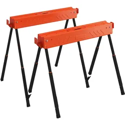 SÄGEBOCK 2er Set Metall EVA Orange