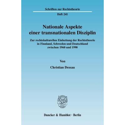 Nationale Aspekte einer transnationalen Disziplin., Taschenbuch von Christian Dessau, Duncker & Humblot, 978-3-428-12444-2