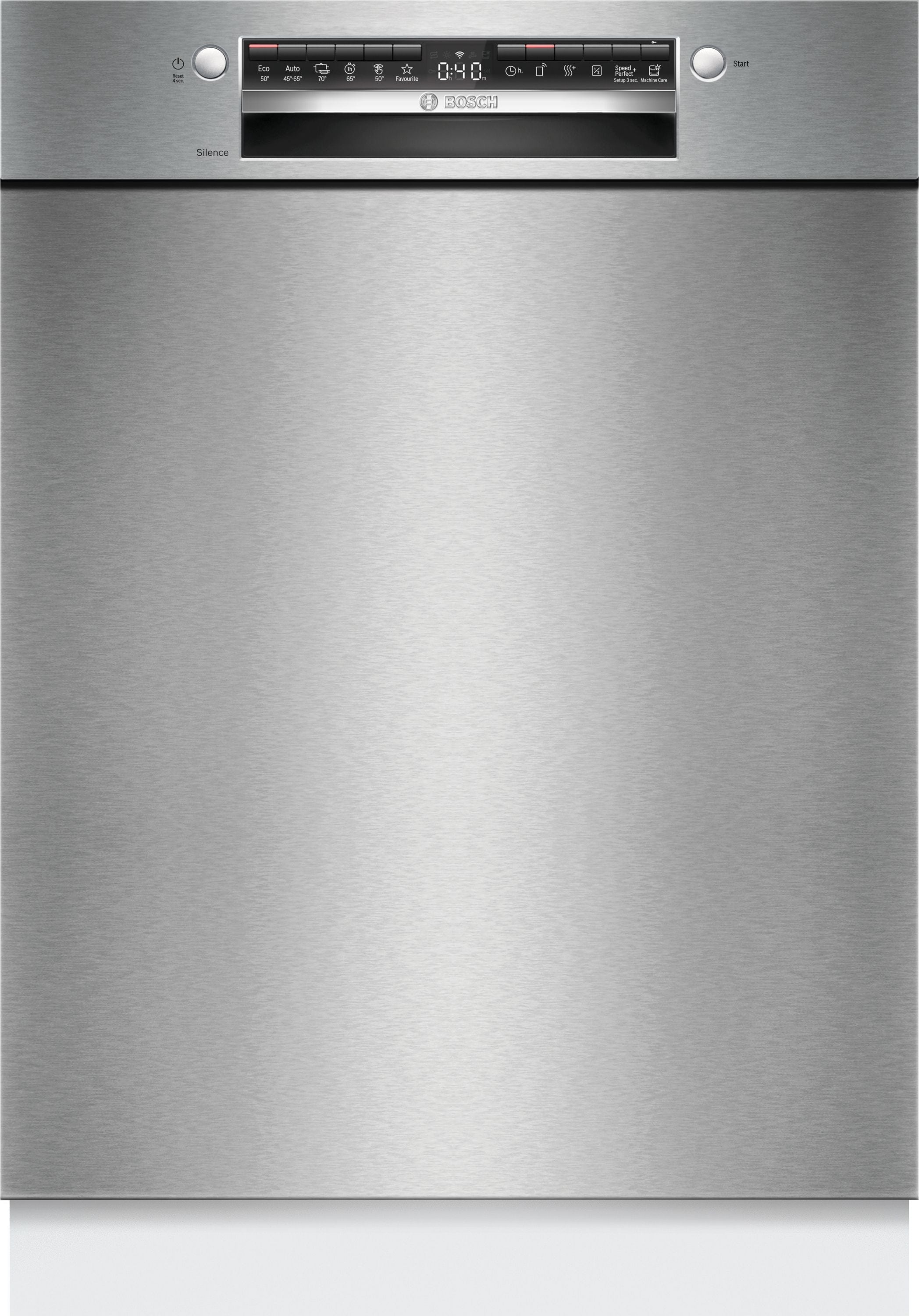 Bosch Serie 4 SMU4HTS14E 60 cm Geschirrspüler unterbaufähig leise 13 Maßgedecke aquaStop Funktion Wärmetauscher (Edelstahl)