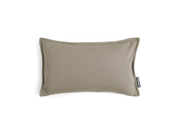 mokebo Outdoor Kissen ‘Das Ruhepolster’, (50x30cm) Sofakissen oder Kissen für Balkon, Terasse oder Garten, Dekokissen Bezug aus feinem Outdoorstoff in Taupe