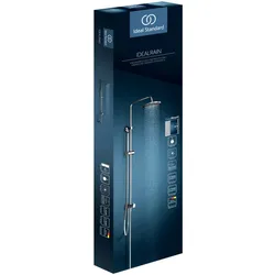Ideal Standard Idealrain Duschsystem zur Kombination mit Aufputzarmatur oder Wandanschlussbogen, BC747AA, Farbe: Chrom