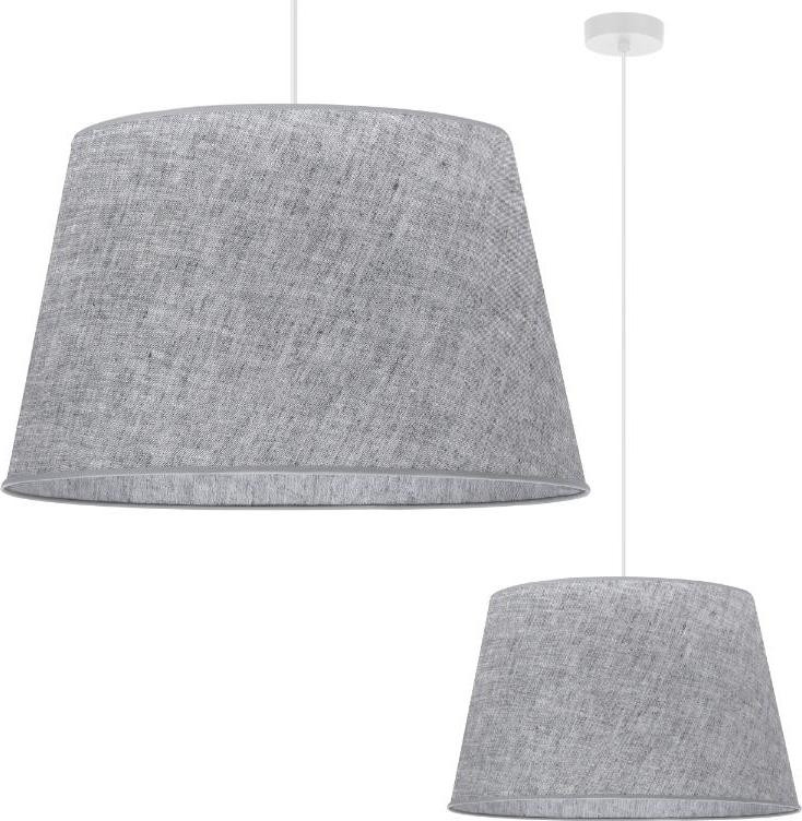 LIGHT HOME LH Hanglamp met witte linnen kegelvormige lampenkap, 44 cm