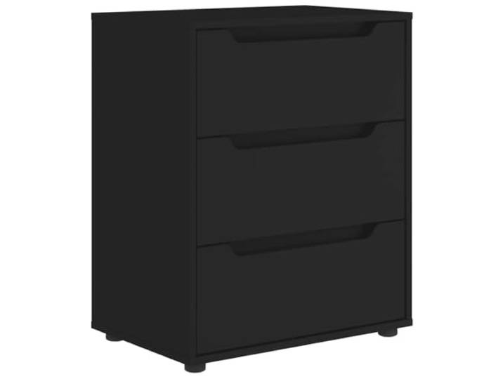 Schwarze Kommode aus Holz Klebe 60x40x73 cm zur Aufbewahrung Stabile Konstruktion, feuchtigkeitsbeständig, geräumiger Innenraum, leichte Reinigung, elegante Griffe