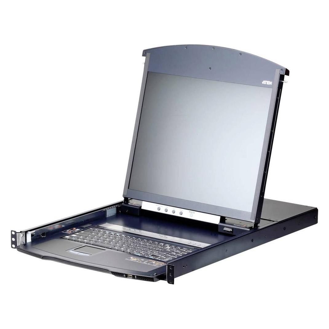 Aten KL1108VN UK Cat.5 KVM over IP Switch 8-Port, 19"-LCD, Dual-Rail, UK-Layout (KL1108VN GB)