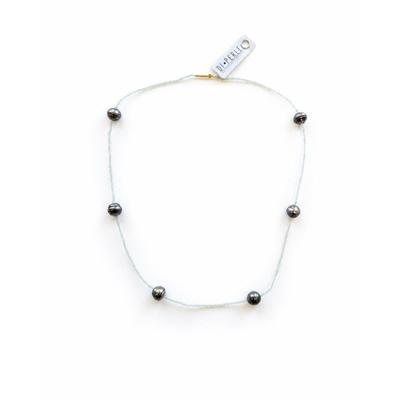 Perlenarmband DI PERLE, grau (weiß), Armbänder, Damen, diperle_57, Edelstahl Perlen, Edelstahl, Perlen, Perlenarmband