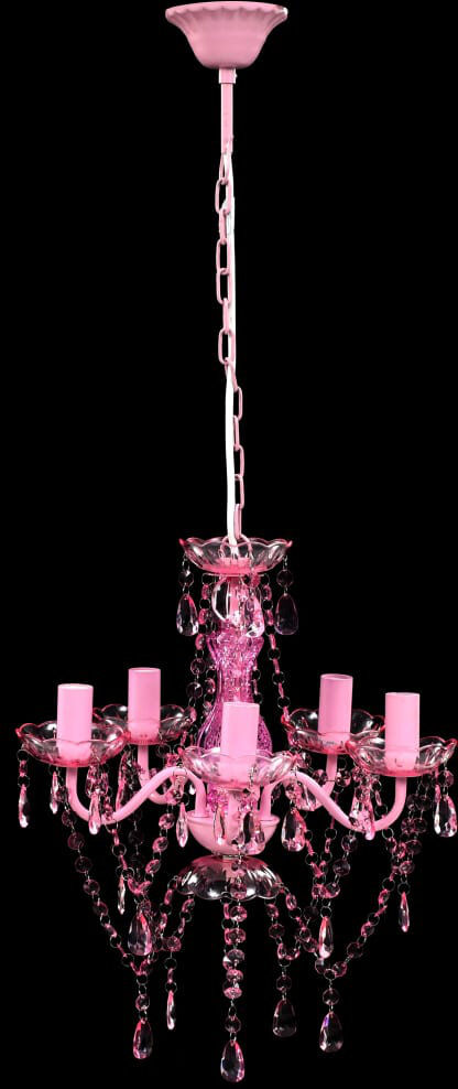 Rosdorf Park Crystal Light 5 Bulbs Rose/Pink