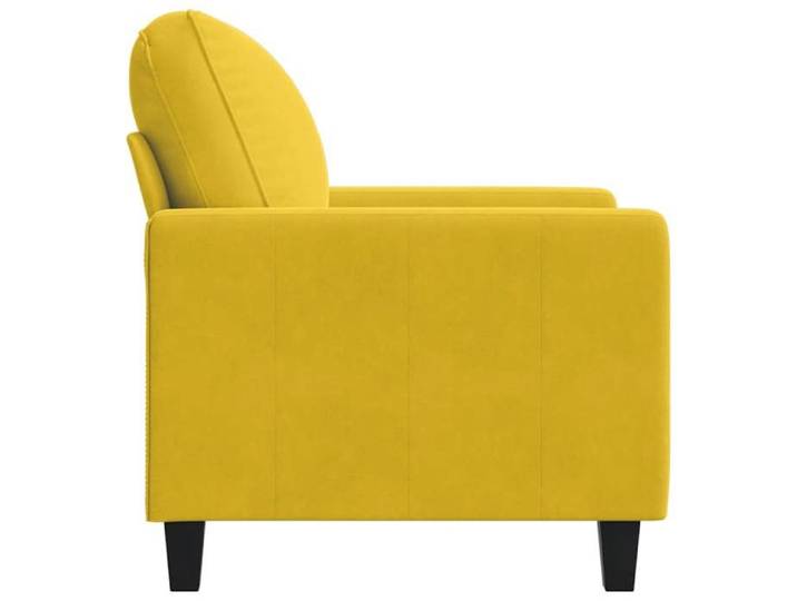{Promotion January} Petit canapé 1 Place MODERNE Pour 1 personnes - Fauteuil Chambre/Appartement - Jaune 60 cm Velours &3_7932537