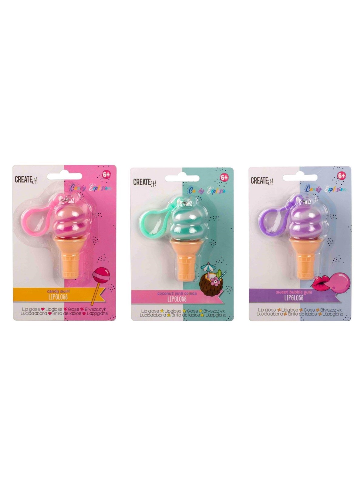 Canenco Create It! Candy Explosion Lip Gloss Ice Cream Key