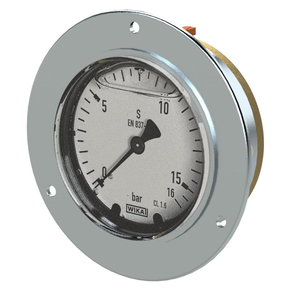 Riegler Glyzerinmano, Frontring, G 1/2 hinten exzentr., 0 - 6,0 bar, Ø100 (34054897)