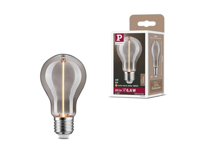 Paulmann 29181 Floating Shine Standard 230 V ampoule LED E27 60lm 2\,2W 1800 K Verre fumé ampoule