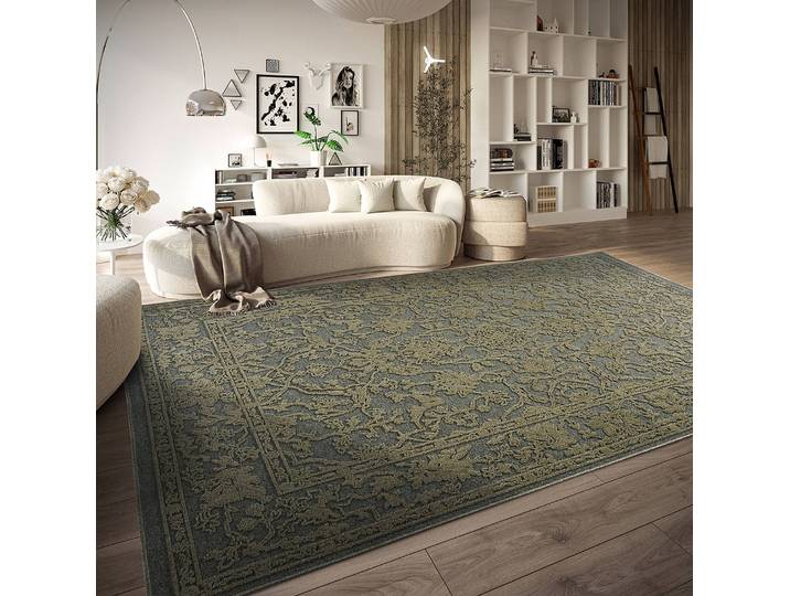 Tapis à poils ras Ambroise Vert/Vert 200 x 290cm Coton