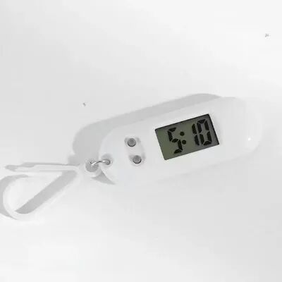 Universal Stock LED Digital Keychain Watch Mini Pocket Clock For Students, Kids & Everyday Travel white