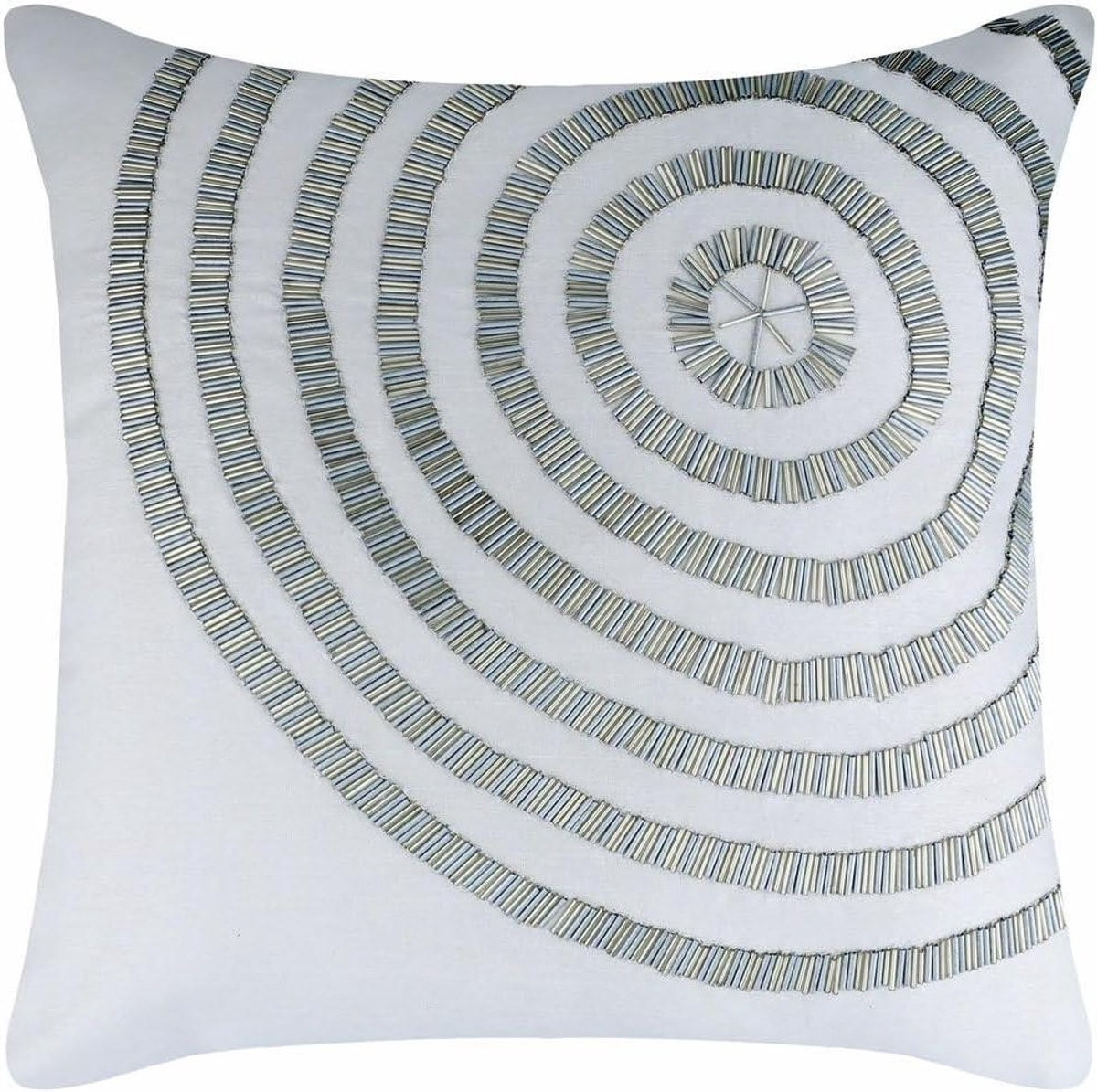 Handgemaakte luxe decoratieve sierkussens - Wit - 35 x 35 cm