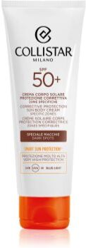 Collistar Sun Corrective Protection Body Cream Specific Zones SPF 50+ creme de bronzeamento intensivo anti-manchas de pigmentação 100 ml. Sun Corrective Protection Body Cream Specific Zones SPF 50+